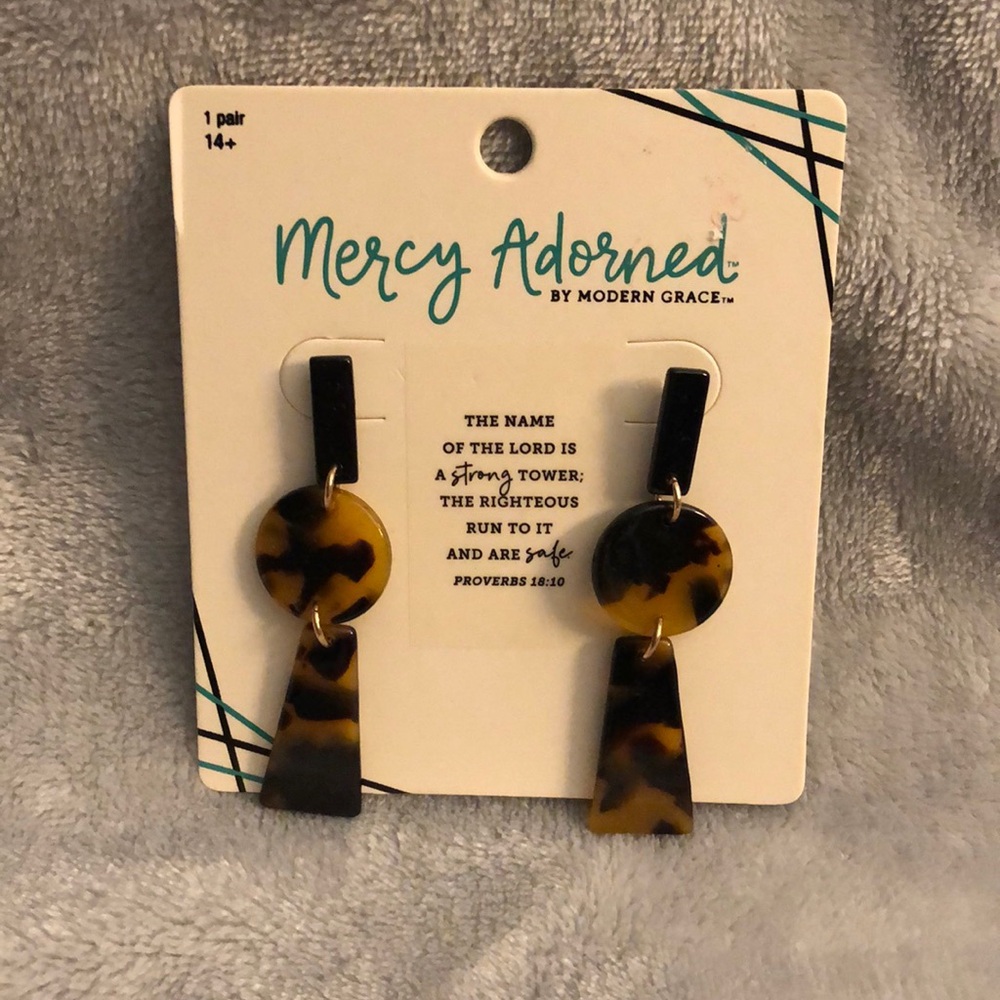 Black and Gold Dangle Earrings